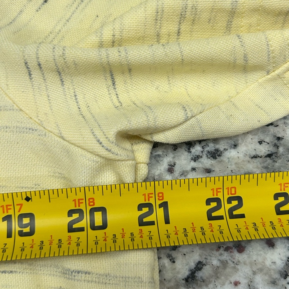 Travis Mathew Men’s Yellow Gray Speckled Polo Shirt L Cotton Polyester - Picture 9 of 9